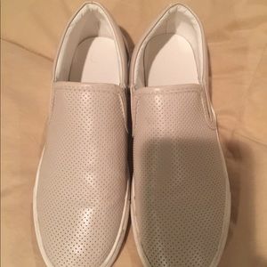 Tan slip on shoes